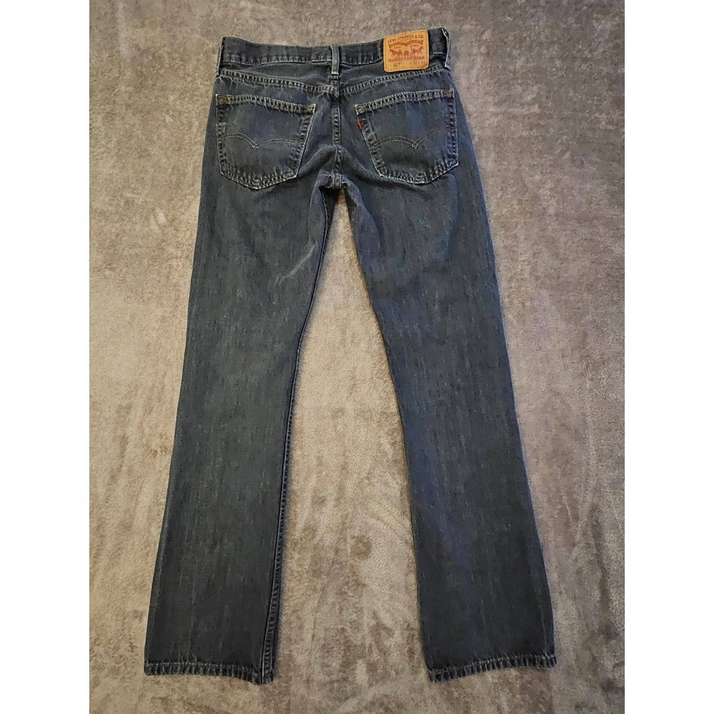Levis 527 Slim Bootcut Jeans Mens 32x34 Dark Wash Denim Blue - Picture 2 of 11